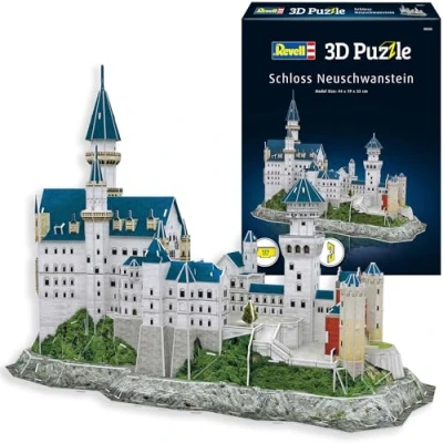 Imagen de Revell Castillo de Neuschwanstein, Longitud 44,0cm Disney 3D Puzzle, Multicolor (4009803002057)