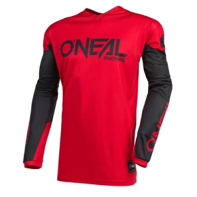 Imagen de O&#039;Neal Jersey de Motocicleta Enduro Motocross Protección Acolchada para los Codos, Ajuste una máxima Libertad Movimiento Element Threat Adultos Rojo Negro Talla XXL