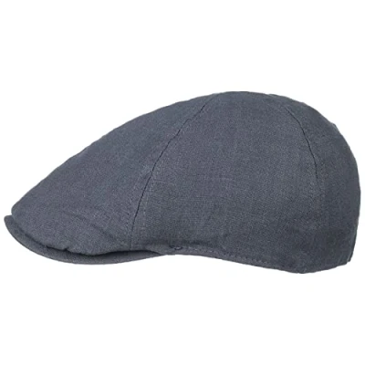 Imagen de LIPODO Gorra de Lino Mujer/Hombre Gorro Ivy Verano con Visera Primavera/Verano S (55 56 cm) Azul Oscuro