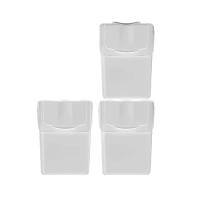 Imagen de Set de 3 cubos basura KEDEN SORTIBOX para reciclado, blanco, 60L