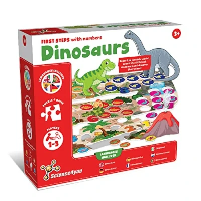 Imagen de Science4you Puzzle Juguetes 55 Discos Juegos Educativos de Dinosaurios, Regalos Niñas 2 3 4+ años (80003549)