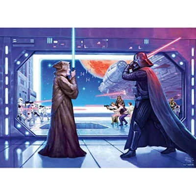 Imagen de Schmidt Spiele Thomas Kinkade, Lucas Film, Star Wars, OBI WAN &#039;s Final Battle, 1.000 Piezas, Multicolor (59953)