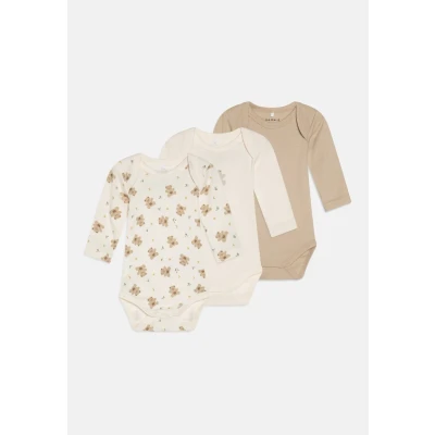 Imagen de Name it Nbnbody BEAR Unisex 3 PACK Body para niños, Talla: 0 1m, Jet stream