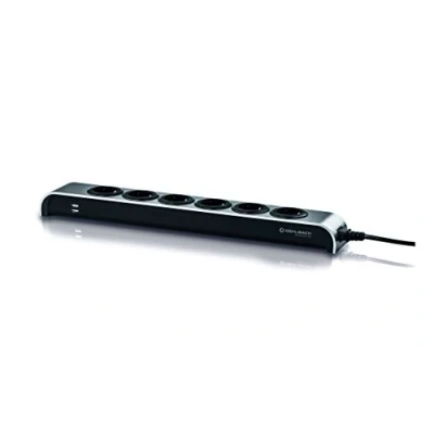 Imagen de Oehlbach Powersocket 505 Regleta múltiple, diseño Compacto, 2 Puertos USB de Alta Potencia para Tablet y Smartphone, Color Antracita
