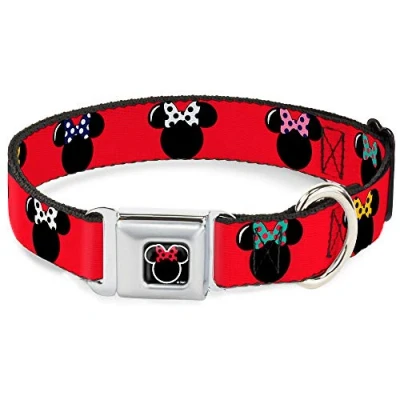 Imagen de Buckle Down Dybo Minnie Mouse Esquema Collar de Perro Lunares Todo Color Negro/Blanco/Rojo