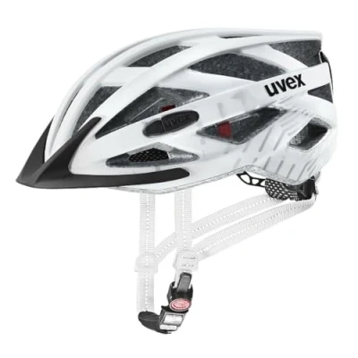 Imagen de uvex City i vo, casco ligero unisex, incluye luz LED, ajuste de talla individualizado, white, black matt, 52 57 cm