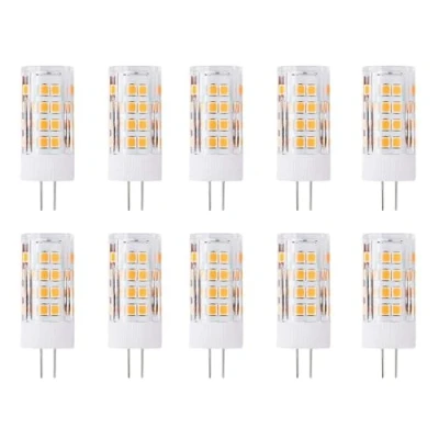 Imagen de WULUN Lote de 10 bombillas LED G4 5W 50W Blanco cálido 3000K 500LM AC 220 240V Bombilla Regulable