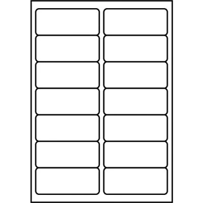 Imagen de SmithPackaging etiquetas autoadhesivas A4, 14 por hoja, 100 hojas, 99,1 x 38,1 mm, 1400