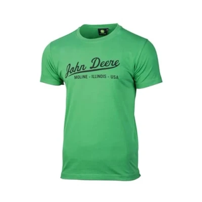 Imagen de JOHN DEERE Camiseta para hombre con texto verde, XL
