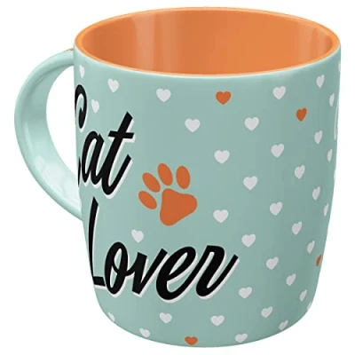 Imagen de Nostalgic Art Taza de café Retro Animal Club Cat Lover Idea Regalo para dueños Gatos, Cerámica, Diseño Vintage, 1 Unidad (Paquete 1)