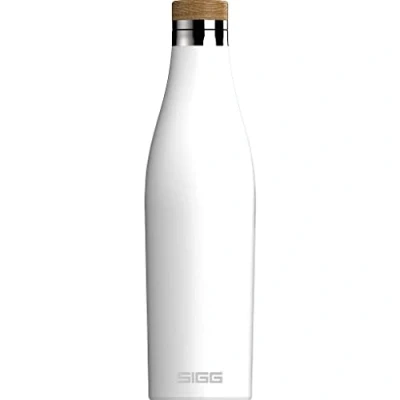 Imagen de SIGG Meridian White Cantimplora metálica (0.5 L), botella hermética sin sustancias nocivas, de acero inoxidable aislante para bebidas frías y calientes