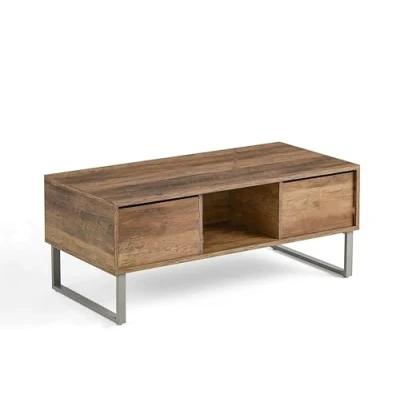 Imagen de Niceey Mesa de Centro con Cajón, Madera Cajón Baja Mesita Café para Salón Oficina Habitación Hotel, 104 x 49,5 39,5 cm,