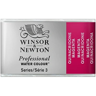 Imagen de Winsor &amp; Newton Acuarela Profesional Pintura de Acuarela, Alta Luminosidad, Resistente a la Luz, Calidad Archivo, Godet, Color Magenta Quinacridona
