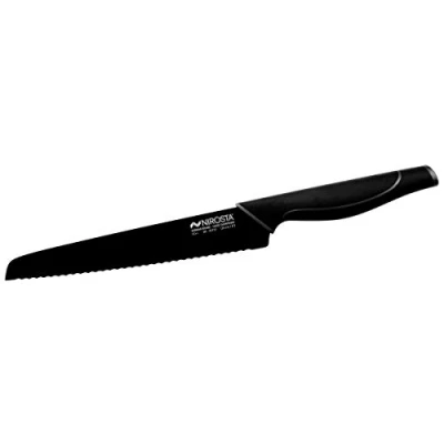Imagen de Nirosta Cuchillo Panero Wave. Polipropileno, elástomero y acero inoxidable. Negro gris. 20/35cm. 1ud.