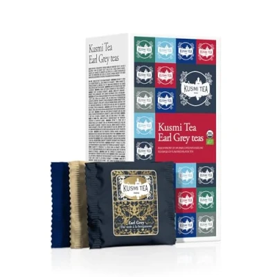 Imagen de Kusmi Tea Surtido de Té Negro para Regalo Juego Cesta 100% Orgánico Pack Mujer o Hombre Earl Grey Selección 6 Sabores Icónicos, 24 Bolsitas