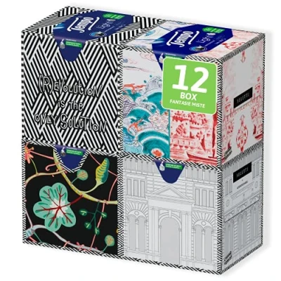 Imagen de Tiempo Light Pañuelos 3 Capas Pack de 12 Box cuadrados 60 (mezcla gráficas Diesel)