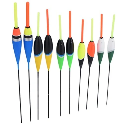 Imagen de DEWIN Pesca Carpa,Anzuelos de Flotador Carpa Colorida Flota Bobbers Ganchos Agua Dulce (10Pcs)