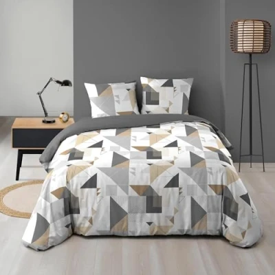 Imagen de douceur d&#039;intérieur Trigone Juego de Cama 3 Piezas (240 x 220 cm), Microfibra Estampada