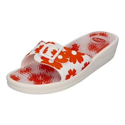 Imagen de Scholl New Massage , Sandal Mujer, Blanco/Naranja, 39 EU