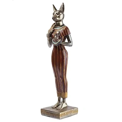 Imagen de lachineuse Estatuilla Bastet 31 cm Diosa egipcia Estatua Decoración Figura de Objeto Egipcio Busto Idea Regalo Original Interior
