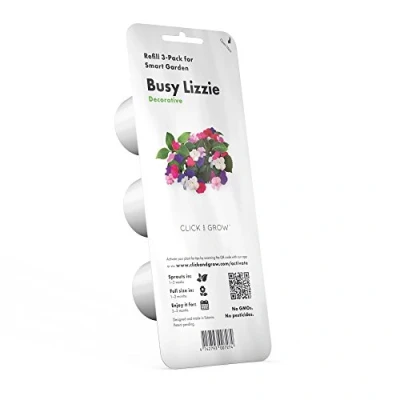 Imagen de Click &amp; Grow, Recambio Cápsulas de Cultivo Busy Lizzie, Kit 3 Unidades