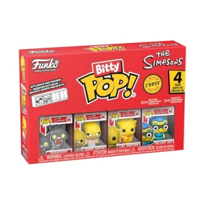 Imagen de Funko Bitty Pop! The Simpsons Scratchy 4PKY una Minifigura Misteriosa Sorpresa 0.9 Inch (2.2 Cm) Coleccionable Repisa Apilable Incluida Idea de Regalo Relleno para Bolsa Regalos