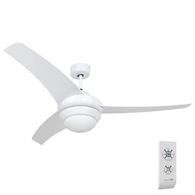 Imagen de UNIVERSALBLUE Ventilador de Techo Blanco Mando a Distancia Luz 3 Velocidades Aspas 132 cm 70 W Temporizador Función Invierno Silencioso Hasta 30m2