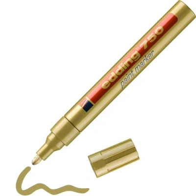 Imagen de Edding 750 0paco Punta Tipo Bala Marcador Pintura Oro, 2 4mm