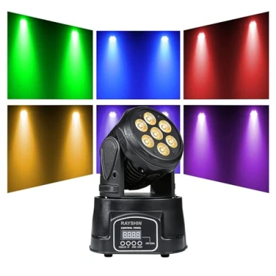 Imagen de LED cabeza móvil luz de la etapa 7 * 12W RGBW 4 en 1 mini fiesta DMX512 DJ, adecuado para el espectáculo, discoteca, bar, del club.