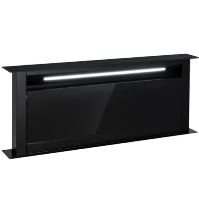 Imagen de Klarstein Campana Extractora 90cm para Cocina Tiro Descendente, Extractor Recirculación 2 en 1, Flujo de Aire 682m3/h, Ventilador 8 Modos, Campanas Extractoras con Luz LED y temporizador