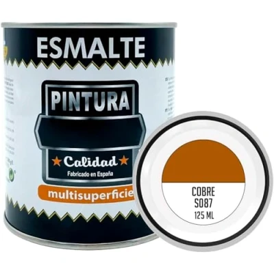Imagen de AC Bote de Pintura Esmalte Fabricado en España Ideal para Cualquier Superficie, Madera, Plástico, Cristal o Cemento Capacidad 125 ML Cobre (S087)