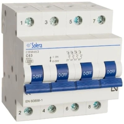 Imagen de Interruptor magnetotermico 4P 4mod 63Acurva CSOLERA CBM463