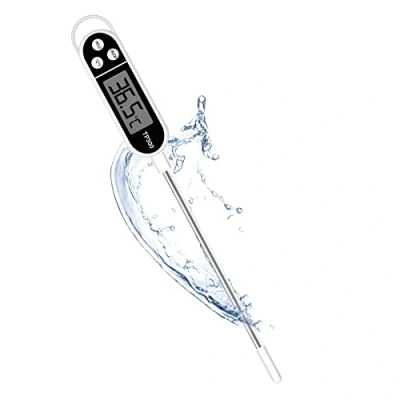 Imagen de Jsdoin Termómetro Digital de Cocina, LCD Cocina con Sonda Larga, Doméstico para Carne, BBQ, Comida, Horno, Liquidos, Aceite, Agua
