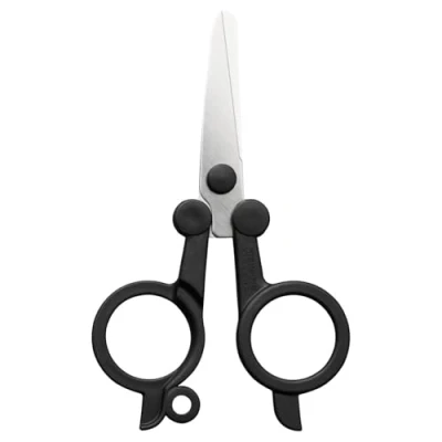Imagen de Fiskars Tijeras de Viaje Plegables ReNew, Longitud: 11 cm, Acero Inoxidable Reciclado/Plástico Reciclado, Functional Form, Negro, 1075352