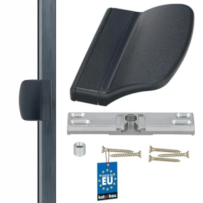 Imagen de KOTARBAU® Manija para puerta de balcón, Tirador terraza, Mango, Manilla balconera, Asa agarre fumadores, Pomo puertas correderas, ventanas, Pestillo, Antracita