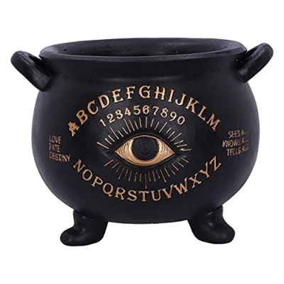 Imagen de Nemesis Now All Seeing Eye Witches Cauldron Caldero, Resina, Negro, 22.3cm