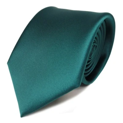 Imagen de TigerTie Corbata verde oscuro monocromo Satin Glanz