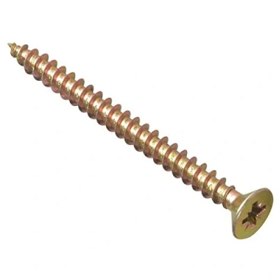 Imagen de Forgefix MPS560Y Tornillo Multiusos Compatible con Pozi CSK ST ZYP 5,0 x 60 mm, Caja de 100, Zinc Amarillo pasivado, 5.0 60mm