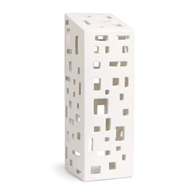 Imagen de Kähler Lichthaus High Building Urbania Objeto Coleccionable, diseño danés, Color Blanco