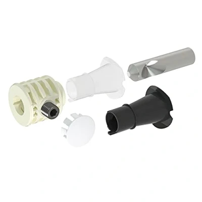 Imagen de Fischer 9 B, WB 9B, fijación oculta para WC y bidé, con acceso desde abajo, 2 dispositivos wb9 b tubo, blanco, embudos negros, tubos sin tipo, 34 47