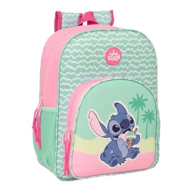 Imagen de STITCH ICE CREAM Mochila Escolar Niño, Infantil, Adaptable a Carro, Ideal para Niños en Edad Escolar, Cómoda y Versátil, Calidad Resistencia, 32x12x38 cm