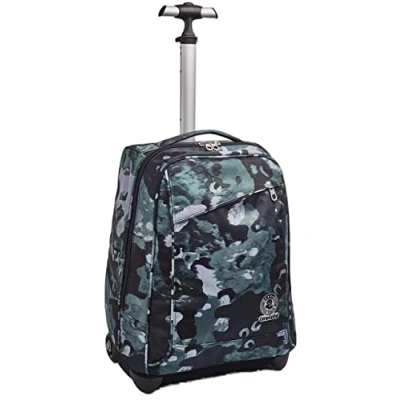 Imagen de Invicta Mochila con Ruedas, CAMO SHADE, Bolsa Ruedas para Libros, 2 en 1, Mochila+Trolley, chicos&amp;chicas la escuela, el deporte, tiempo libre, funda portátil, verde