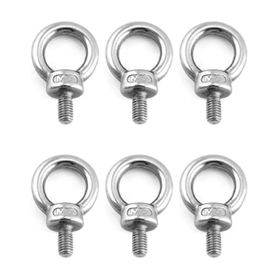 Imagen de QWORK® 6 Piezas M6 Cancamo 65KG Anillos de Elevación, Perno Ojo Levantamiento Rosca Macho in 304 Acero Inoxidable