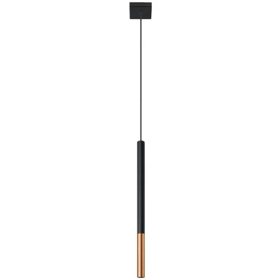 Imagen de SOLLUX lighting Mozaica 1 Foco Lámpara Colgante De Techo Pantalla Cilíndrica + Combinación 2 Metales Bombilla G9 Reemplazable, x 40 W Acero