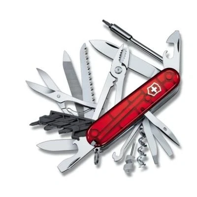 Imagen de Victorinox Cyber Tool L, Navaja multiusos suiza con 39 funciones, incluyendo lima para metal, portabrocas, bolígrafo y alicates, color rojo