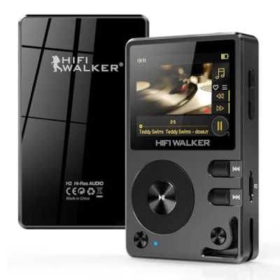 Imagen de HiFi WALKER H2, Reproductor MP3 Bluetooth, DSD DAC OTG, de Música Alta Resolución sin Pérdidas, con Tarjeta Memoria 64GB, Admite hasta 256GB