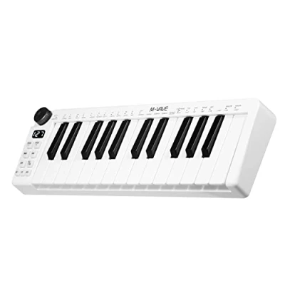 Imagen de summina 25mini teclado MIDI de control recargable 25 teclas Mini USB portátil Controlador con sensibles a la velocidad 1 perilla