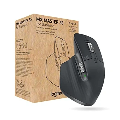 Imagen de Logitech MX Master 3S para empresas, ratón inalámbrico con clics suaves, 8K DPI, receptor USB Logi Bolt seguro, BT, carga C, Desplazamiento MagSpeed, Windows/Mac/Chrome/Linux Gris