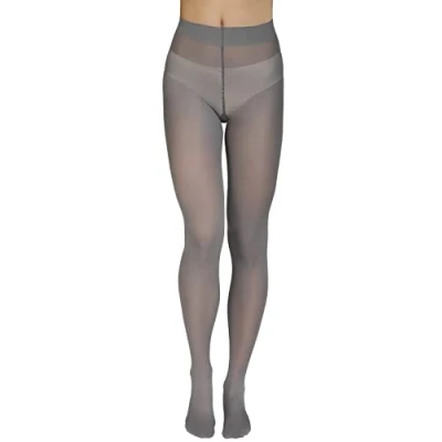 Imagen de Annes styling Medias lisas para mujer, 40 denier, mate, semiopacas, de microfibra, clásicas, Zarra, Grigio Medio, M