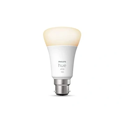 Imagen de Philips Hue Bombilla LED inteligente (casquillo de bayoneta B22), 1100 lúmenes (equivalente a 75 W) funciona con Alexa, Google Assistant y Apple Homekit